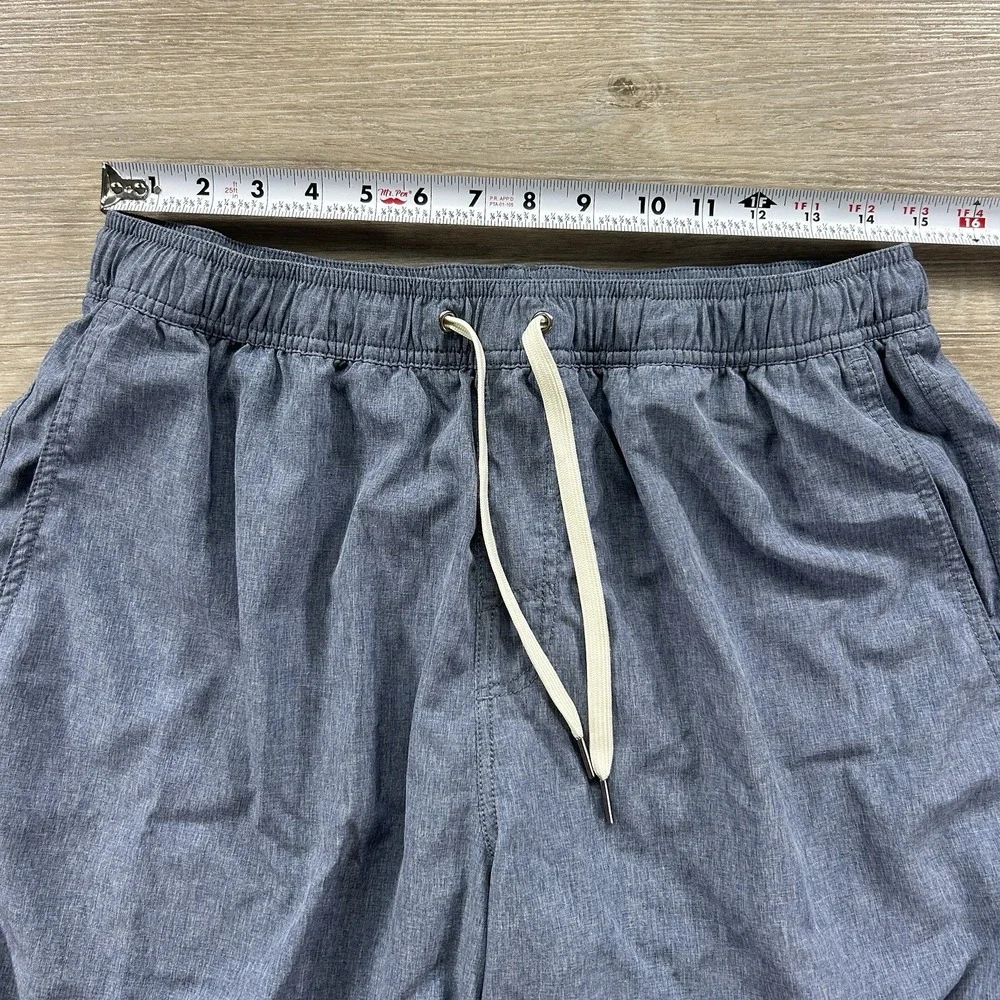 Fair Harbor Mens Large Blue Lined Swim Trunks Surfing Beach Stretch Pockets